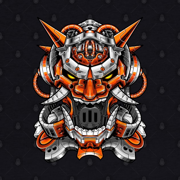 Oni Mask Mecha by teeleoshirts